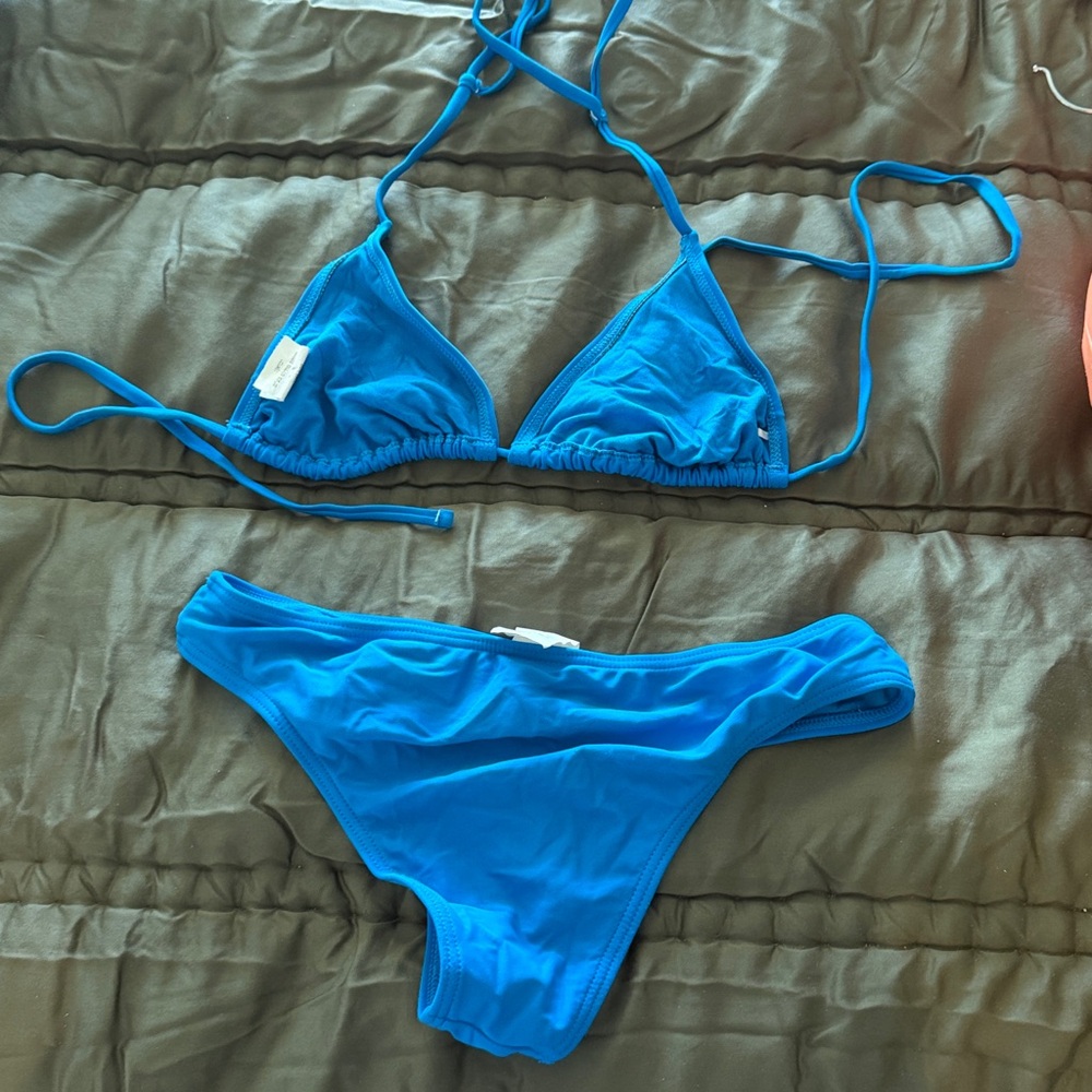 Blue Triangle Bikini Set - Picture 2 of 5